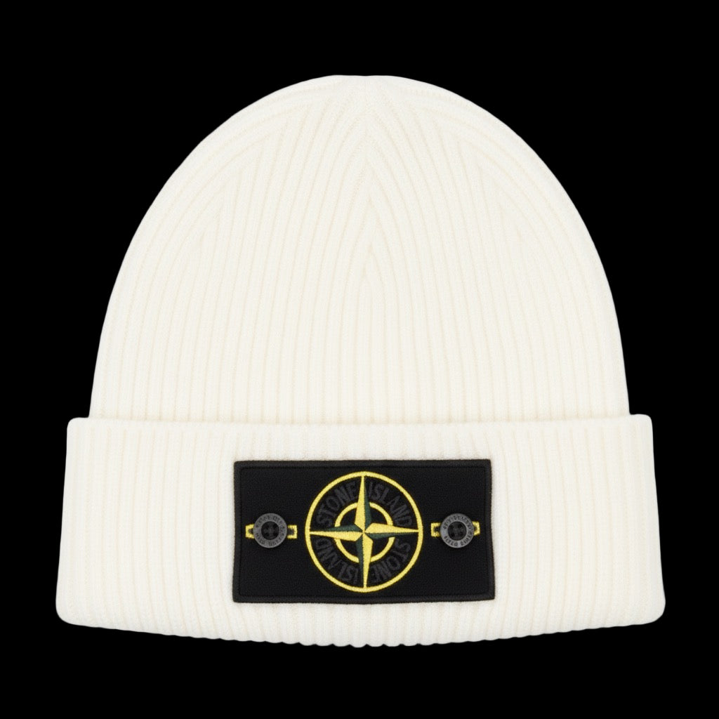 STONE ISLAND BADGE BEANIE